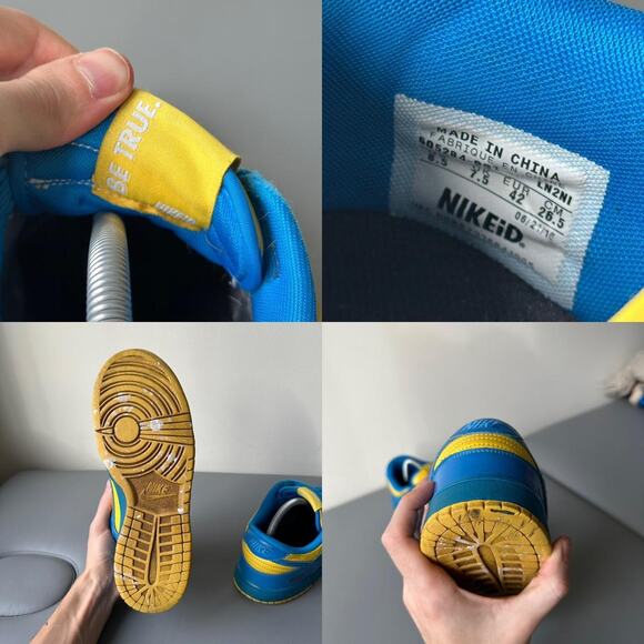 Rare Vintage 2016 Nike ID Be True Michigan Wolverines UofM SB Dunk Shoes
